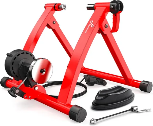 Vista 11 de Sportneer Entrenador de Bicicleta – Soporte magnético estacionario para bicicleta para ruedas de 26-28 pulgadas y 700C – Soporte de entrenador