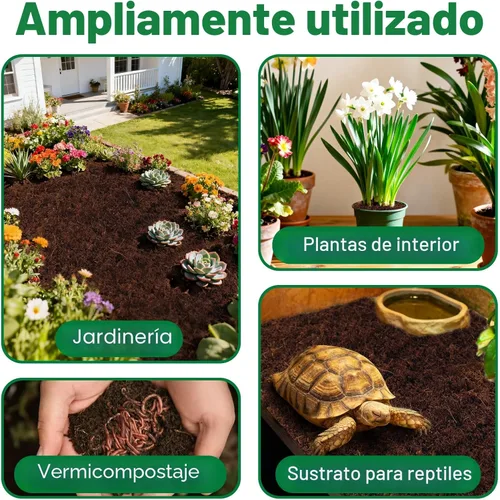Vista 8 de ZeeDix 2 piezas de ladrillos de coco para plantas, fibra de coco 100% orgánica para tierra de jardín y mezcla de macetas, bajo equilibrio de EC