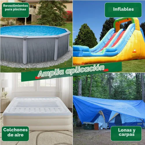 Vista 4 de Cemento de vinilo, pegamento de vinilo de alta resistencia, cemento de PVC impermeable, kit de reparación de parches de piscina de alta resistencia