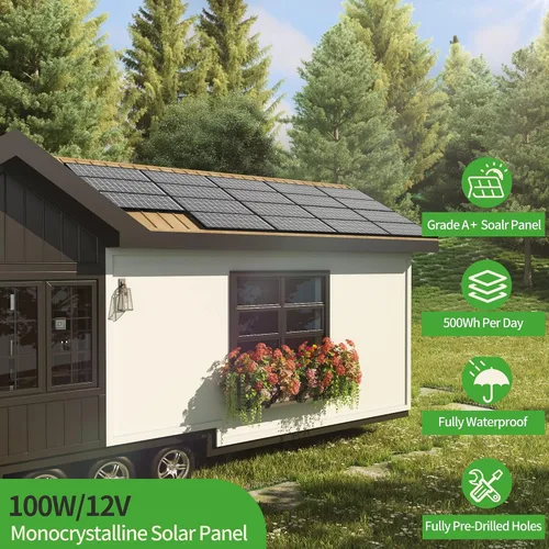 Vista 7 de JJN Panel solar de 100 W, paneles solares de 12 voltios de alta eficiencia tipo N 16BB, módulo de carga fotovoltaica de alta tasa de conversión