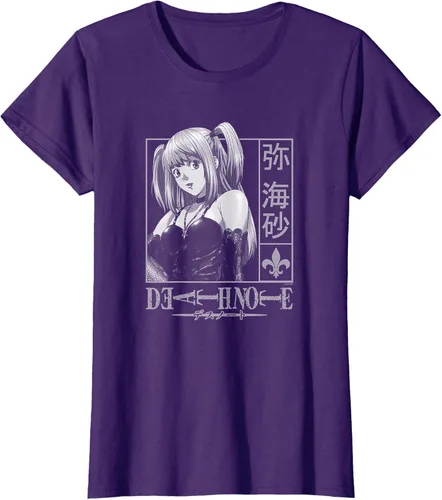Vista 10 de Death Note Camiseta de anime Misa Kanji Frame Negro