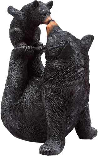 Vista 4 de BLACK FOREST DECOR Playful Mama Bear & Cub Escultura, resina, 7 1/4 pulgadas de ancho x 6 pulgadas de profundidad x 10 1/4 pulgadas de alto