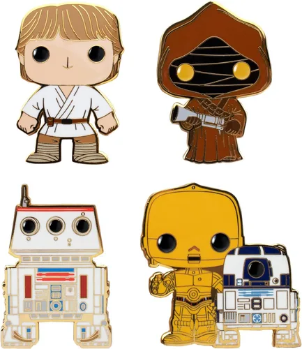 Vista 2 de Loungefly Star Wars - Luke Skywalker on Tatooine juego de 4 pines exclusivos de Tienda multicolor STPN0173