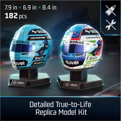 Vista 2 de 4D Build Mercedes-AMG F1 - Juego de casco de rompecabezas 3D para adultos
