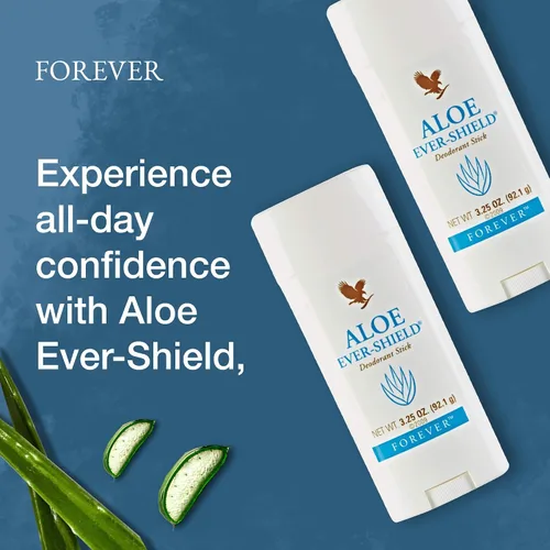 Vista 4 de Forever Living Aloe Ever-Shield - Desodorante sin aluminio con aloe calmante para pieles sensibles, barra de 3.25 onzas (paquete de 2)