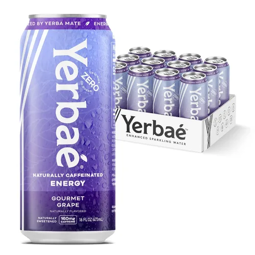 Vista 8 de Yerbae - Agua espumosa mejorada (12 unidades) Energy Yerba Mate 340 ml, lata