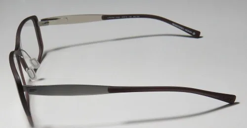 Vista 4 de Lightec 7035l - Lentes ópticos para hombre y mujer con bisagras flexibles de borde completo (53-15-135, marrónplateado)