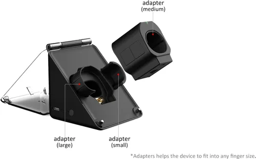 Vista 3 de Ring - Ratón inalámbrico portátil negro y presentador de gestos de aire, mini mouse Bluetooth y anillo inalámbrico 3D para jugadores