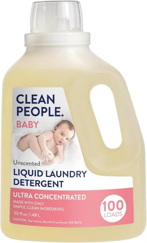 Vista 8 de The Clean People Detergente líquido para ropa, embalaje reciclable, lucha contra las manchas, ultra concentrado, jabón de lavandería, sin fragancia