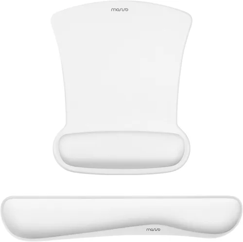 Vista 20 de MOSISO Juego de Reposamuñecas para Teclado y Mouse, Alfombrilla Ergonómica con Base Antideslizante para Alivio del Dolor en Casa/Oficina y Escritura