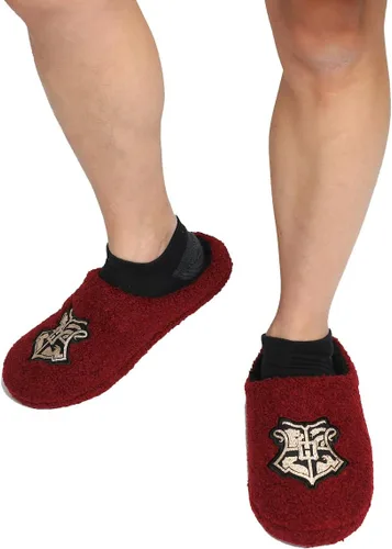 Vista 4 de Bioworld Harry Potter Hogwarts Crest - Pantuflas rojas para adultos
