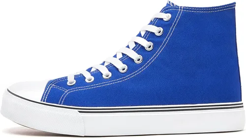 Vista 65 de ZGR Tenis de lona para hombre, con cordones, clásicos, casuales, para caminar