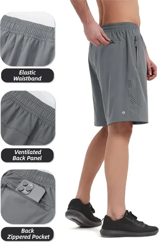 Vista 4 de HIFEOS Pantalones cortos deportivos para hombre, pantalones cortos de entrenamiento para correr, tenis, gimnasio, 5, 7, 9 pulgadas, cómodos