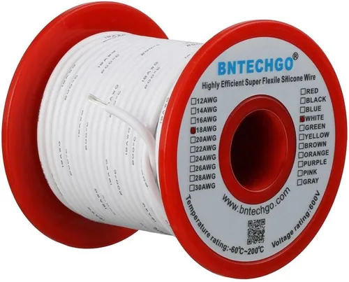 Vista 19 de BNTECHGO Alambre de silicona de calibre 16 rojo y negro cada 25 pies 2 Alambre de silicona calibre 16 rojo y negro