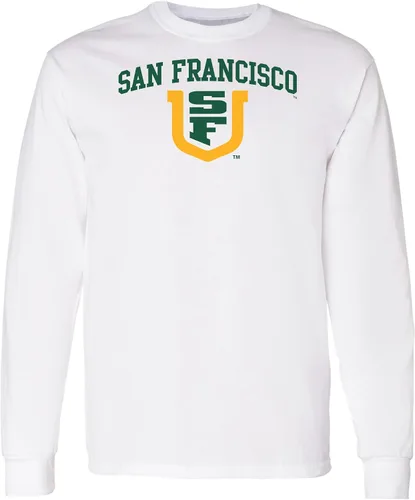 Vista 49 de NCAA oficial de College – University Team Color Arco Logo Manga Larga