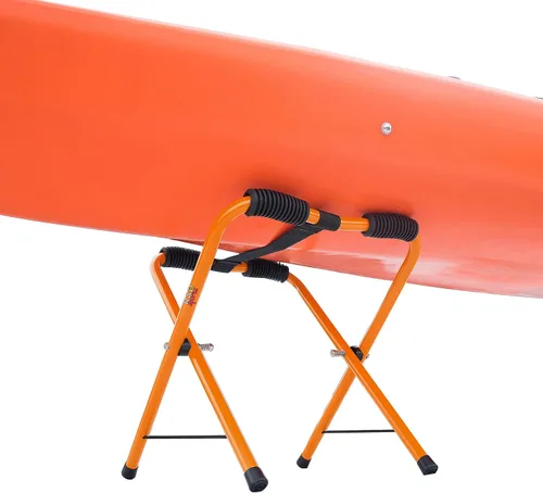 Vista 5 de Rad Sportz - Juego de 2 soportes plegables portátiles para garaje, cobertizo o muelle con acolchado de goma y bolsa de transporte de almacenamiento
