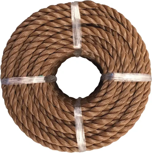 Vista 2 de Koch 5011635 - Cuerda de polipropileno trenzada, perfecta para exteriores, jardinería, paisajismo y envíos, 1/2 x 50 pies, marrón, límite de carga