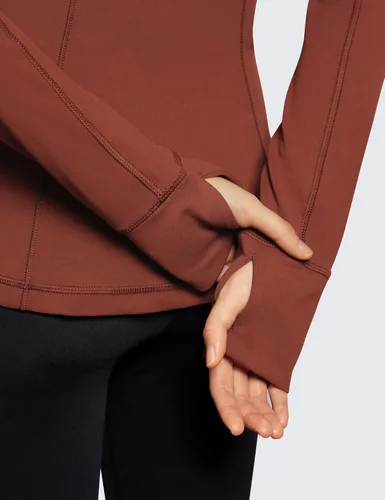 Vista 3 de CRZ YOGA Butterluxe - Chaqueta de entrenamiento con capucha para mujer, con cremallera, ventilación de malla trasera y agujeros para el pulgar