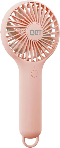 Vista 10 de QQT Mini Ventilador de Mano, Pequeño Enfriador Personal con 3 Velocidades, Portátil a Batería, Secador de Pestañas de Maquillaje Recargable por USB