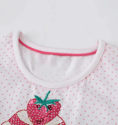 Vista 2 de Vestido de tul de verano para niña pequeña, lindo patrón de dibujos animados, vestido de algodón con lentejuelas a rayas para uso diario para bebé