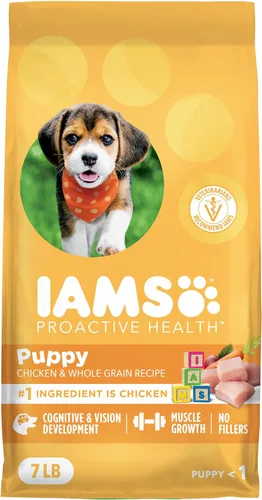 Vista 12 de IAMS Proactive Health - Alimento seco para cachorros sabor pollo, bolsa de 5 libras Omega-3 DHA for cognitive & vision development, protein from