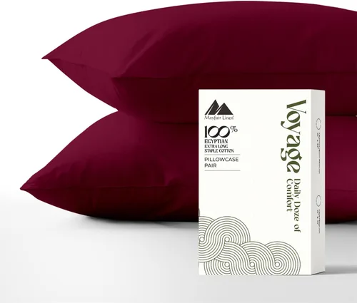 Vista 26 de Mayfair Linen Voyage Collection - Juego de 4 fundas de almohada de algodón egipcio de lujo de la serie 600, color blanco, suaves, refrescantes