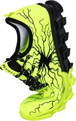 Vista 6 de YTRXM Zapatillas de correr para niños pequeñosgrandes, ligeras, sin cordones
