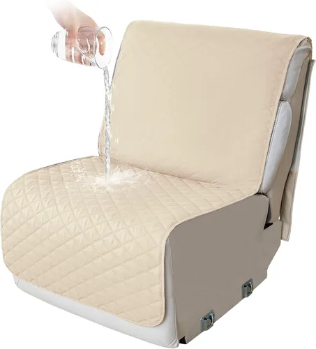Vista 143 de HDCAXKJ Fundas impermeables 100% impermeables para sofá reclinable en forma de L, lavable, acolchada y suave para perros y mascotas, 1 funda de Negro