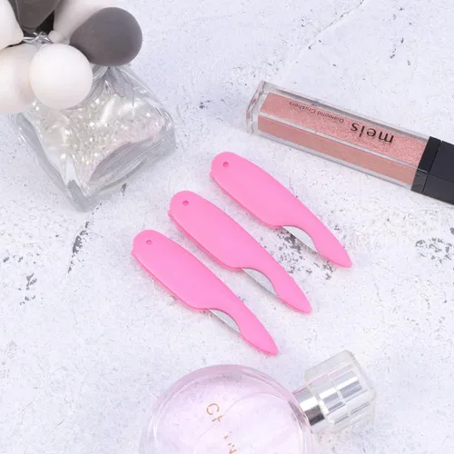 Vista 8 de Uonlytech Lima de uñas profesional, 3 limas de uñas plegables de doble cara, lima de uñas plegable de acero inoxidable, herramientas de manicura