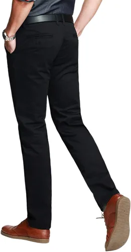 Vista 2 de Match Men's Slim Tapered Stretchy Casual Pants #8105