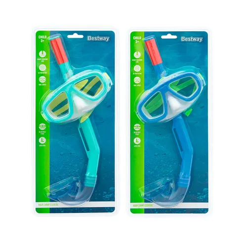 Vista 5 de Bestway Mascara Buceo Adulto Vidrio Templado Color Surtido Correa Silicona +14 Años Playa y Piscina 22074