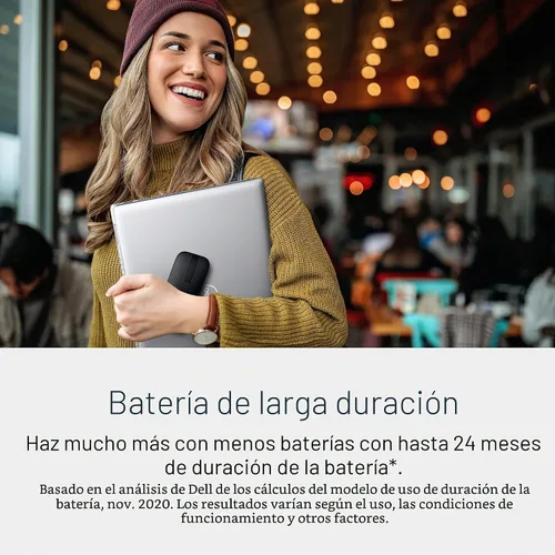 Vista 6 de Mouse de viaje Bluetooth Dell MS700, Bluetooth 5.0, par Microsoft Swift/par Dell (solo Windows 10 y 11), sensor óptico LED, desplazamiento táctil