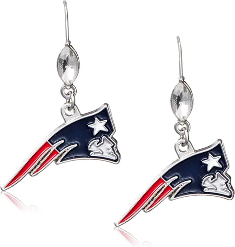 Vista 16 de Pendientes colgantes de cristal de la NFL
