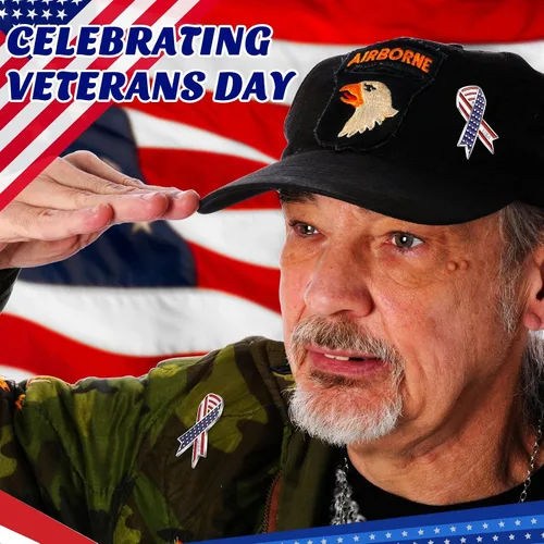 Vista 3 de Kigeli Regalos para el Día de los Veteranos, Pines de Solapa de Bandera Patriótica Americana, Alfileres de metal con cinta esmaltada para sombrero a