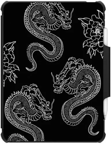 Vista 7 de CASETiFY Estuche de impacto para iPad Pro 12.9" (3ª/4ª/5ª/6ª generación) - Libro de composición Brachio - Negro transparente