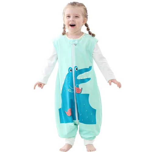 Vista 8 de MICHLEY Manta unisex para bebé, saco de dormir sin mangas con pies, gato, 1-3T