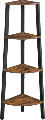 Vista 10 de VASAGLE Estante Esquinero, Estantería Esquinera de 4 Niveles, Estante de Escalera Industrial, Soporte para Plantas para Sala de Estar, Oficina