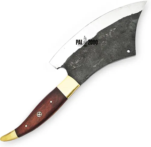Vista 4 de PAL 2000 KNIVES REG-9959 Cuchillo de carnicero hecho a mano de acero al carbono de 12 pulgadas