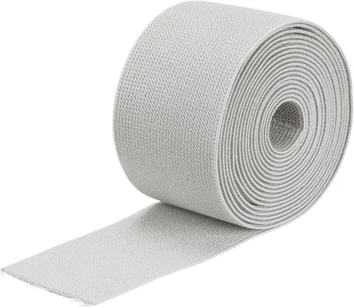 Vista 11 de MECCANIXITY Banda elástica ancha de sarga de doble cara de 3 pulgadas, plana de 2 yardas, banda elástica tejida de punto, correa elástica pesada