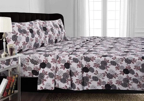 Vista 4 de Tribeca Living FL170EDPCSTCAS Fundas de almohada suaves de franela de algodón de 170-GSM, Cashmere, Estándar