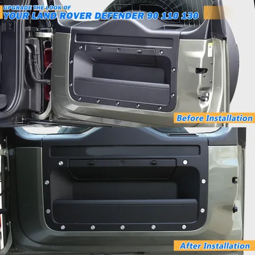 Vista 2 de Cubierta protectora de tornillo de puerta de aleación de aluminio para Land Rover Defender 110 130 2020-2022 accesorio interior de automóvil