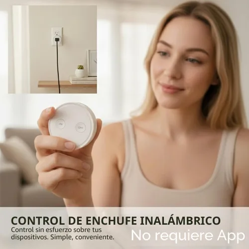 Vista 3 de LoraTap Mini adaptador de enchufe de salida de control remoto, interruptor de luz inalámbrico de rango de 656 pies para electrodomésticos,