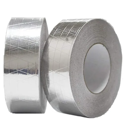 Vista 7 de Cinta de papel de aluminio de fibra de vidrio, cinta reflectante autoadhesiva reforzada HAOT, resistente al aislamiento de aislamiento térmico