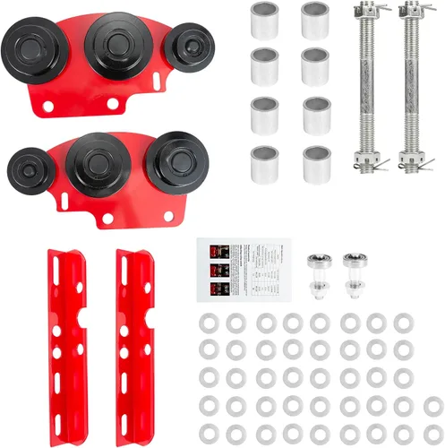 Vista 8 de BEAMNOVA Carro manual para I-Beam 1 tonelada de empuje engranado arriba para PA600 PA700 PA800 PA900 PA1000 polipasto eléctrico con 6 ruedas