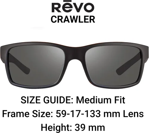 Vista 2 de Revo - Gafas de sol polarizadas con armazón rectangular, negro