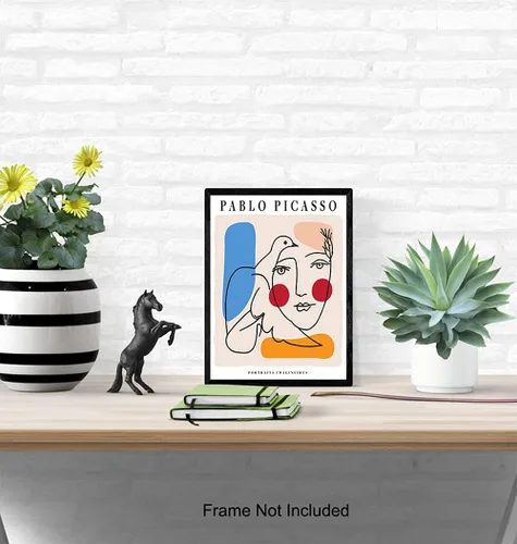 Vista 5 de Pablo Picasso - Póster artístico para pared y decoración, arte abstracto de mediados de siglo moderno y contemporáneo de 8 x 10 pulgadas, póster