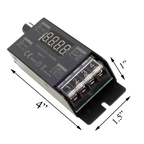 Vista 2 de Interruptor de atenuación LED, interruptor de encendido/apagado, interruptor de atenuación de control manual DC 12v-24v 25A para módulo de tira