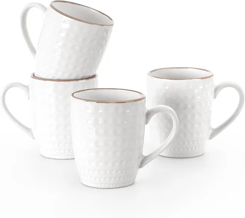 Vista 16 de famiware Venus - Tazas de café para 4, juego de tazas de 12 onzas, taza para beber con asa para café, té, cacao, leche, carbón