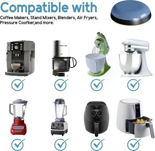 Vista 6 de Deslizadores autoadhesivos para electrodomésticos de cocina (bricolaje), almohadillas fáciles de mover compatibles con la mayoría de licuadoras