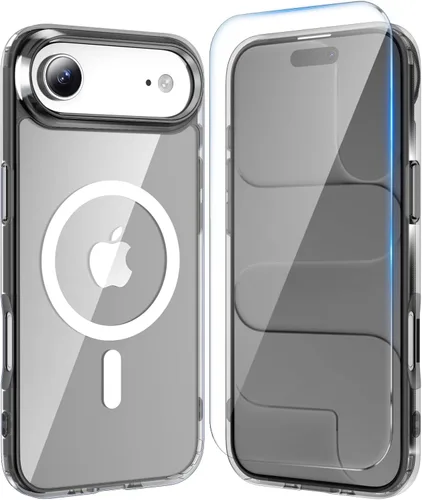 Vista 21 de Funda transparente para iPhone 11 con protector de pantalla, compatible con Magsafe, antiamarilleo, protección de grado militar, a prueba de golpes
